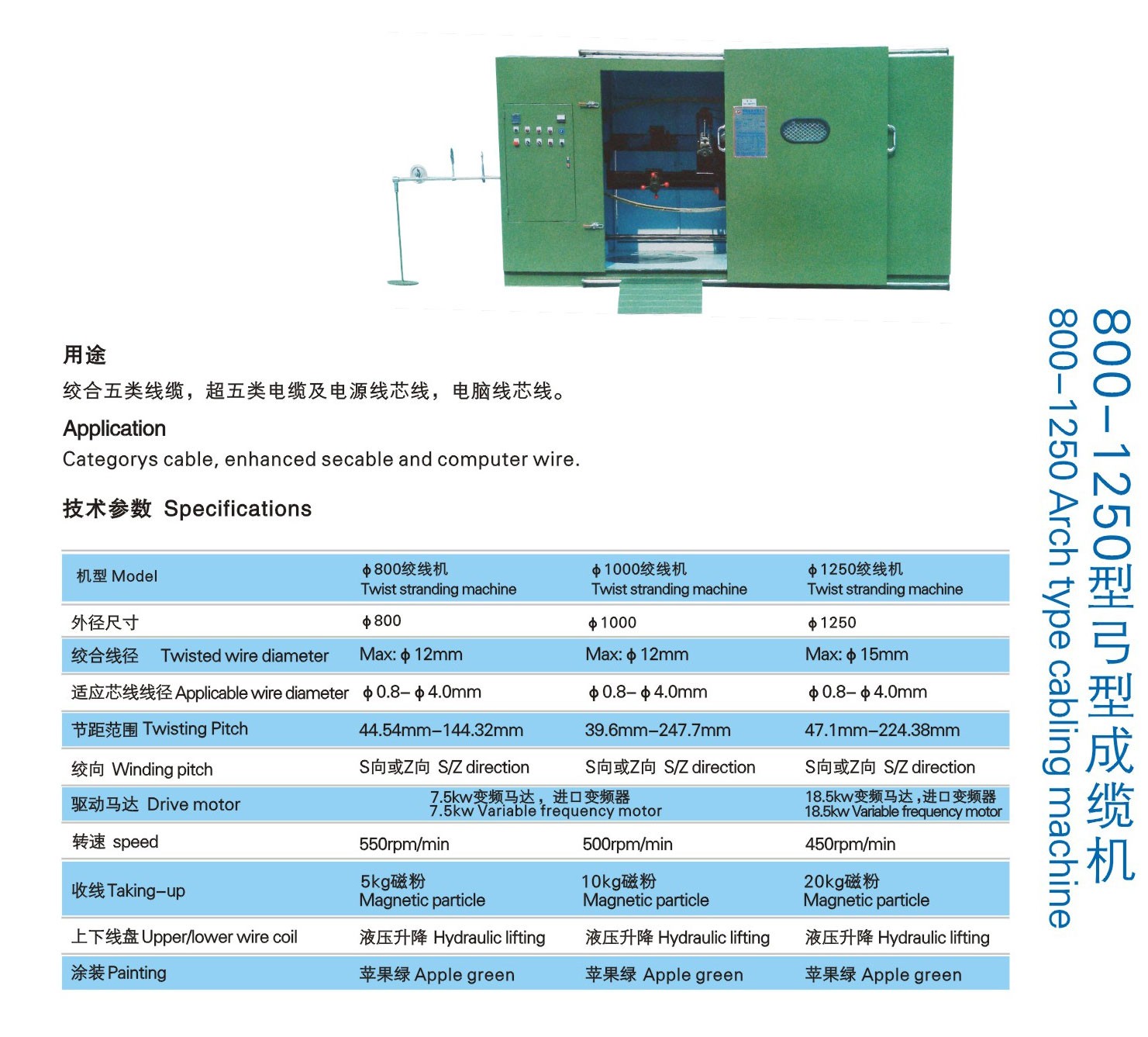 Φ800、Φ1000-弓型成纜機